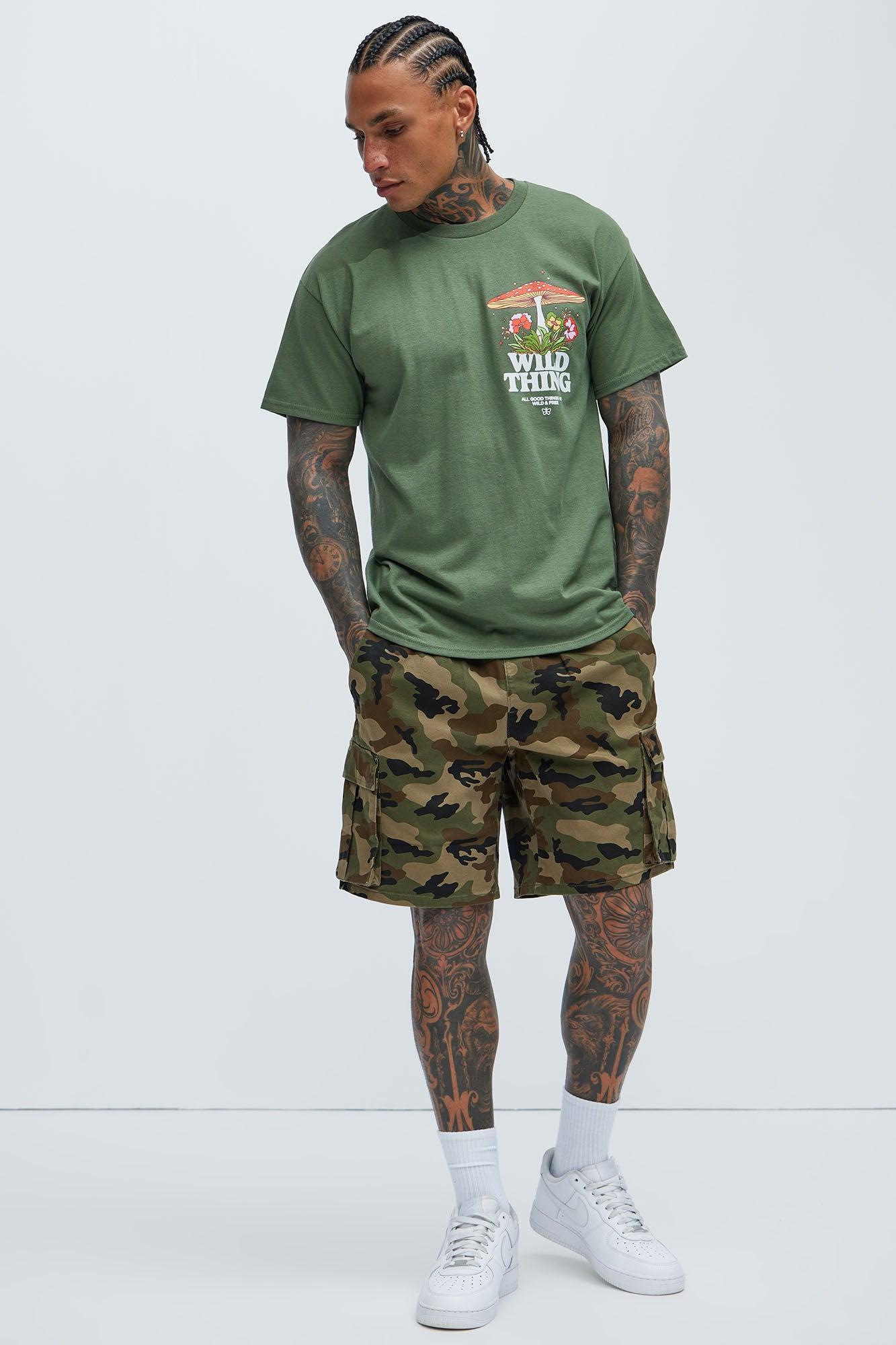 Twill Volley Cargo Shorts - Camouflage Product Image