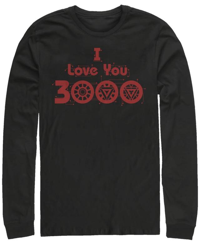 Mens Marvel Iron Man I Love You 3000 Long Sleeve Tee Product Image