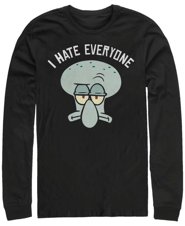 Fifth Sun Mens Spongebob Squarepants Hate Everyone Long Sleeve Crew Tee Product Image