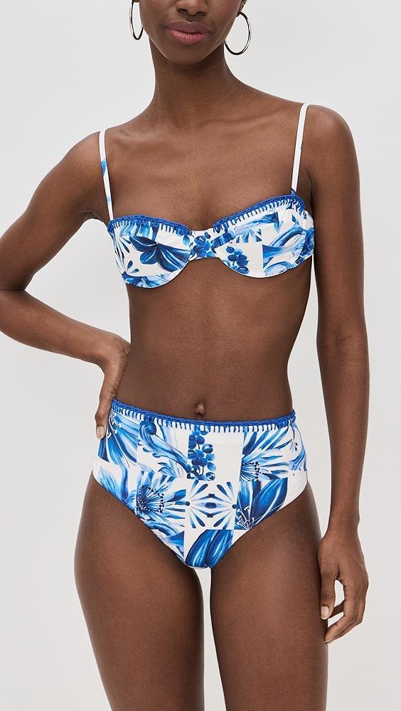 FARM Rio Garden Tiles High Waist Bikini Bottoms | Shopbop Product Image