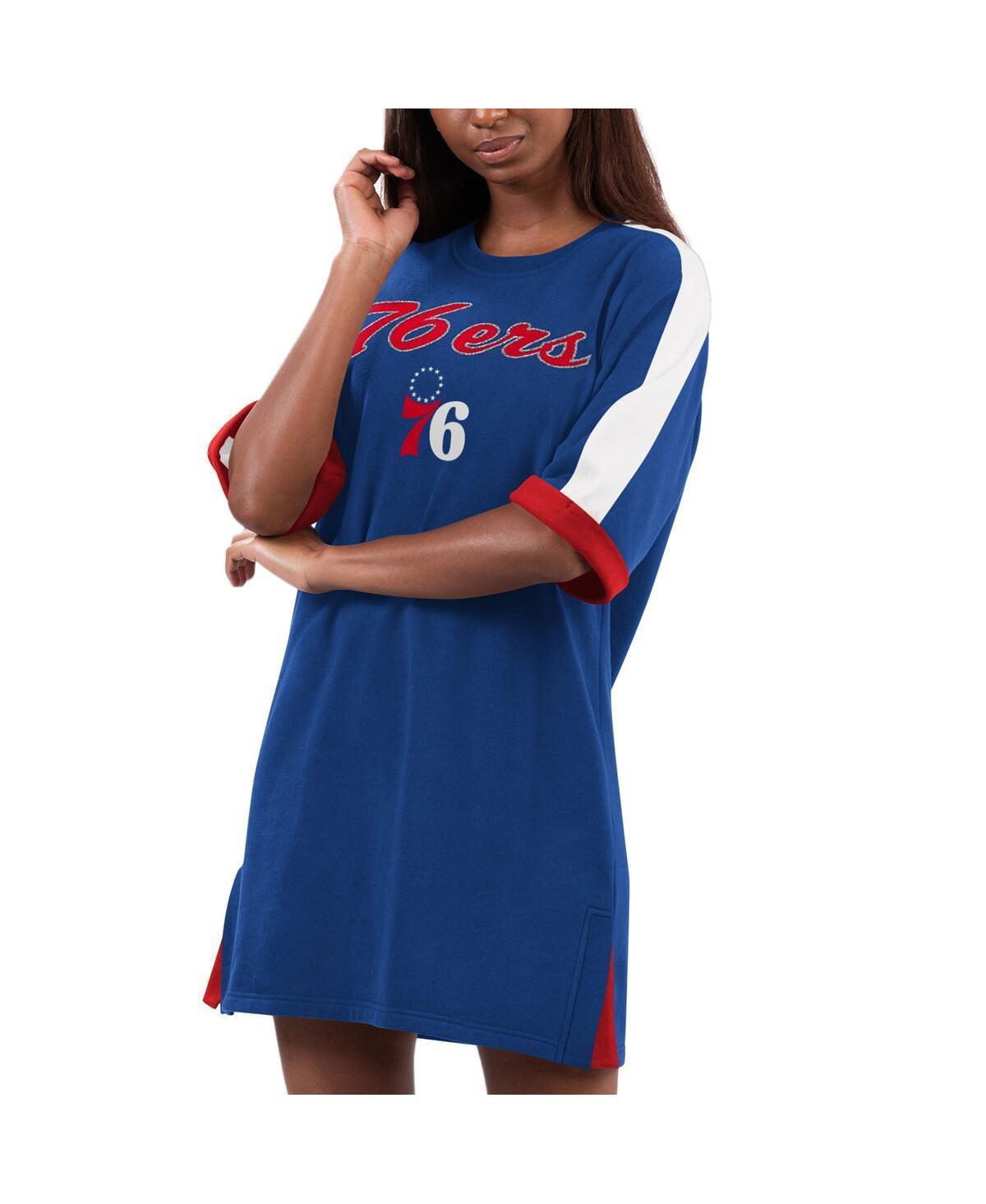 Womens G-III 4Her by Carl Banks Royal Philadelphia 76ers Flag Sneaker Dress Product Image