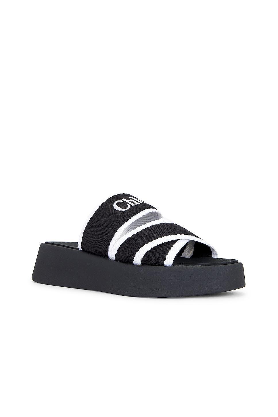 Chloe Mila Sandal in Black,White Product Image