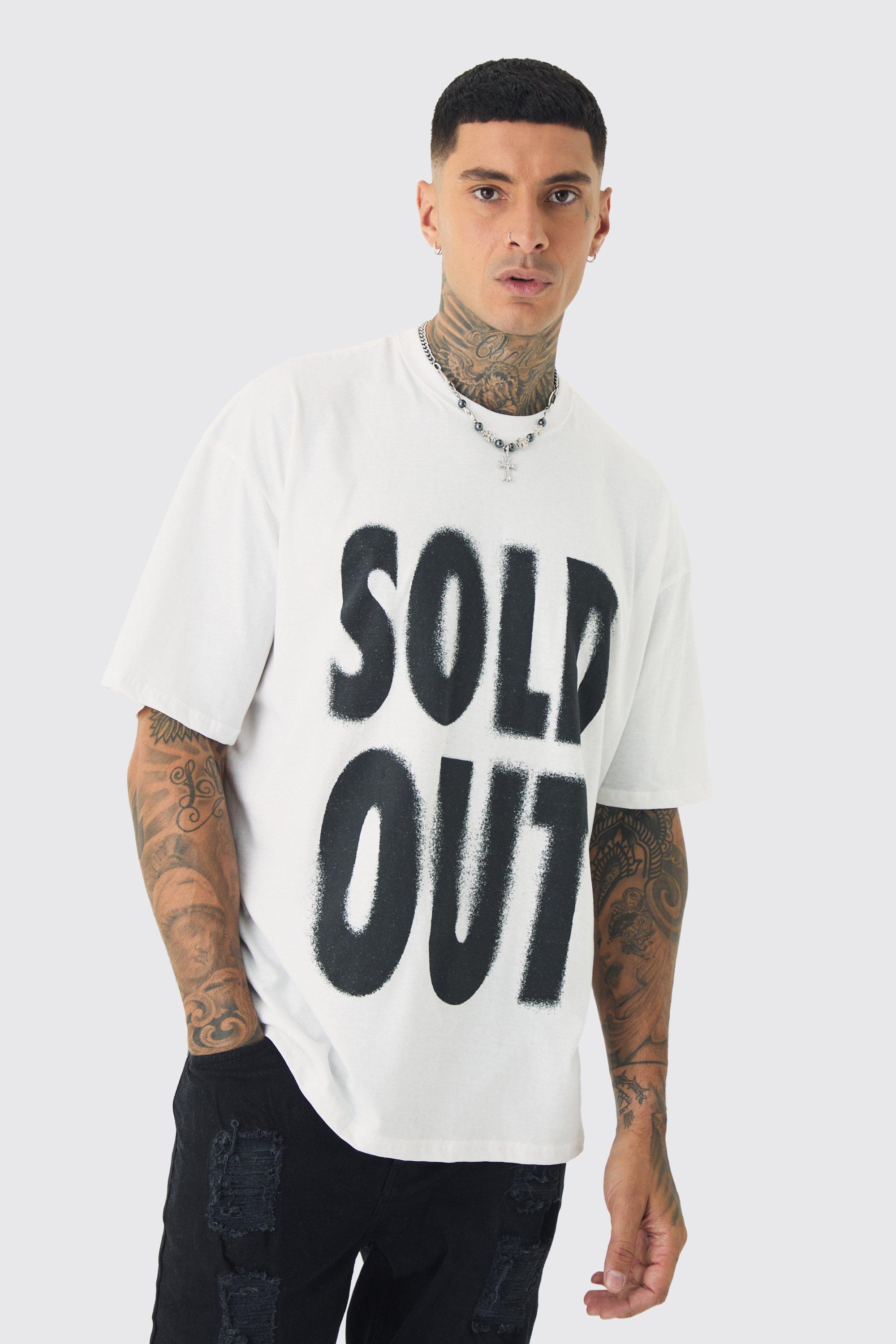 Tall Oversized Sold Out Print T-shirt | boohooMAN USA Product Image