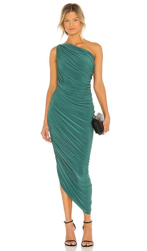 Womens Diana Ruched One-Shoulder Gown Product Image