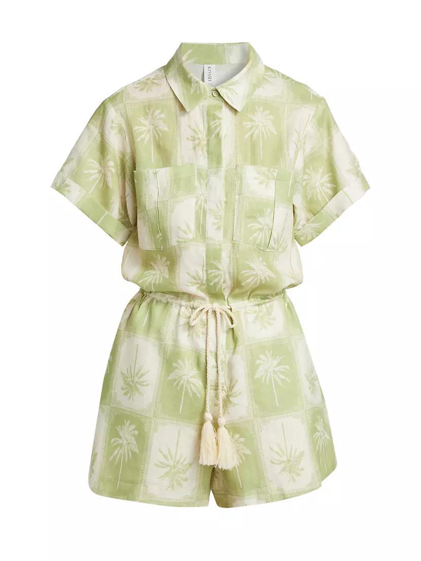 Paradiso Palm Linen Romper Product Image