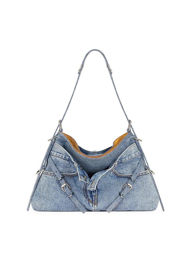 Givenchy Medium Voyou Boyfriend Denim Hobo Bag Product Image