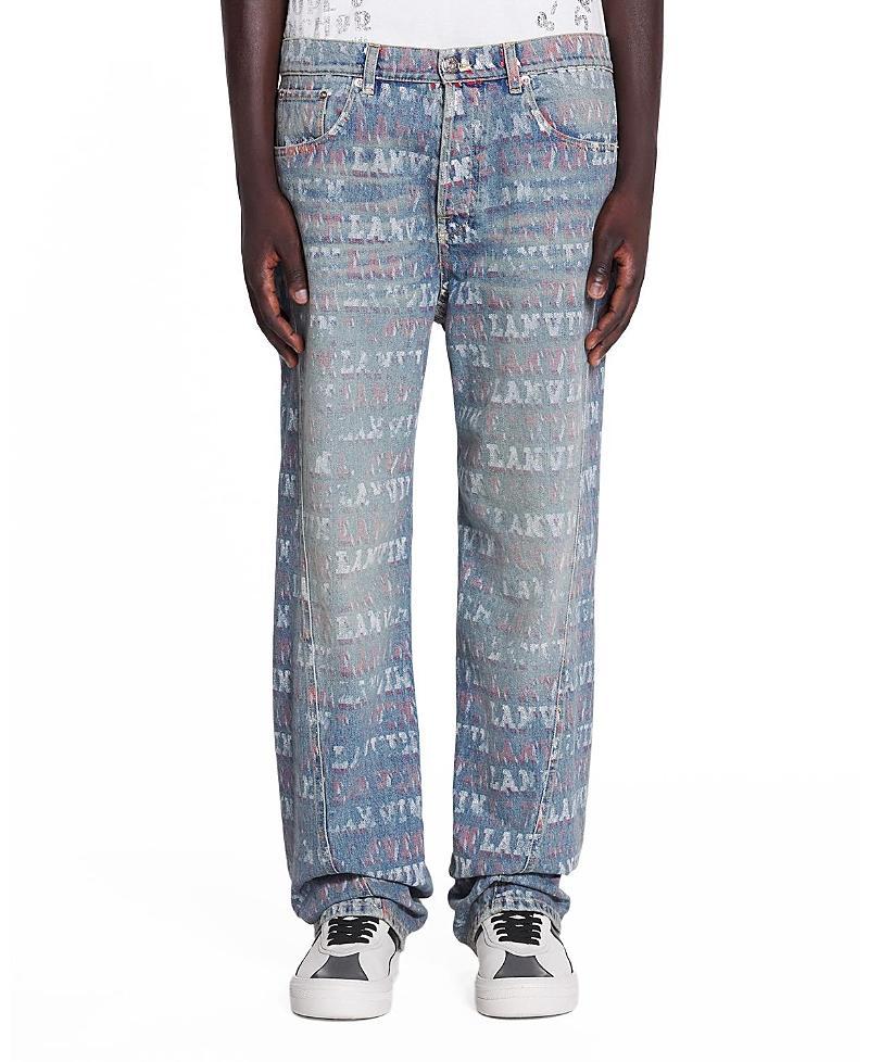 Lanvin X Future Straight Fit Printed Pants For Men Product Image