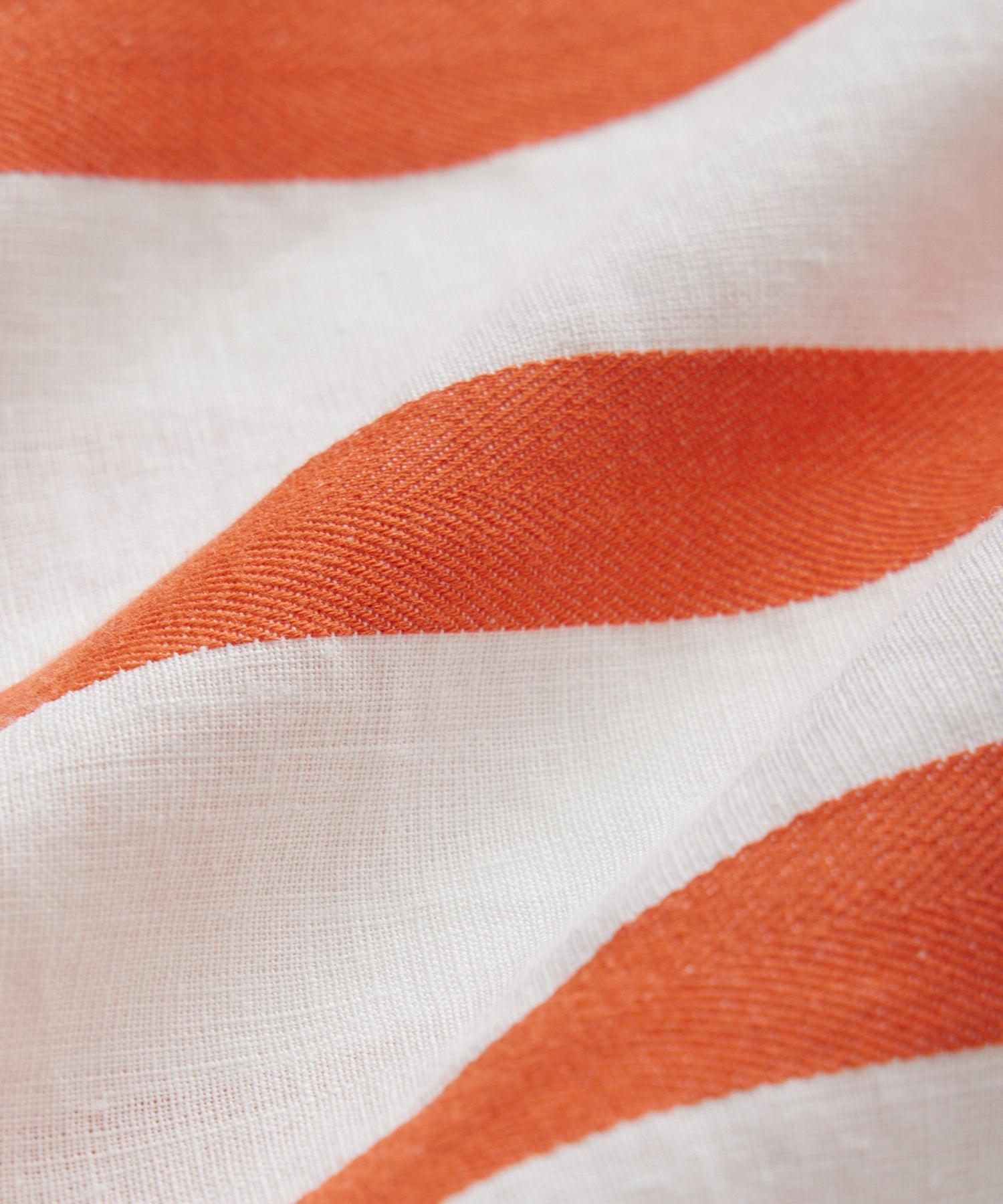 Striped Raglan Sleeve Shirt in Orange Product Image