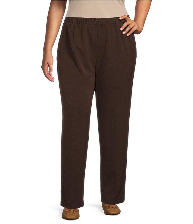 Allison Daley Plus Size City Stretch Straight Leg Pull-On Pants Product Image