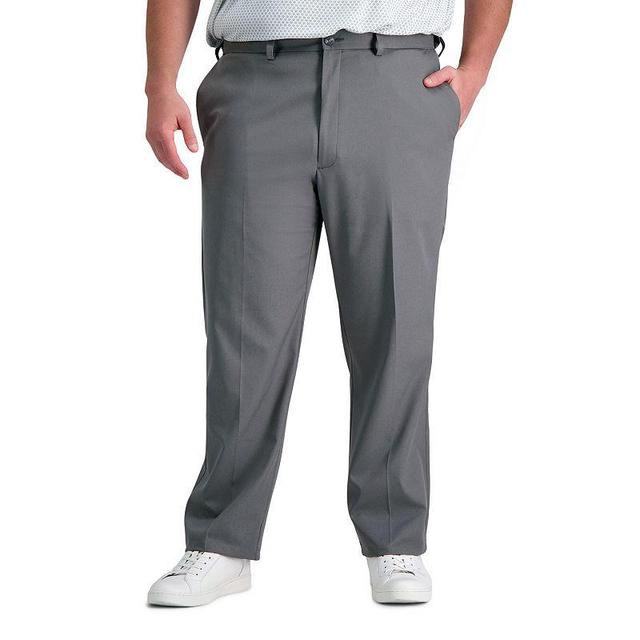 Big & Tall Haggar Cool Right Classic-Fit Flat-Front Performance Flex Pants, Mens Med Grey Product Image