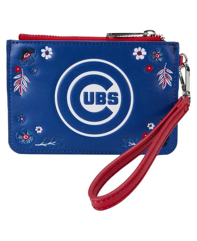 Womens Loungefly Chicago Cubs Floral Wrist Clutch Product Image