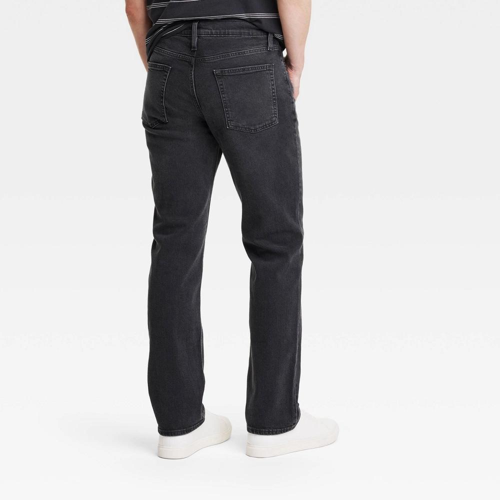 Men's Straight Fit Jeans - Goodfellow & Co™ Black Denim 38x30 Product Image