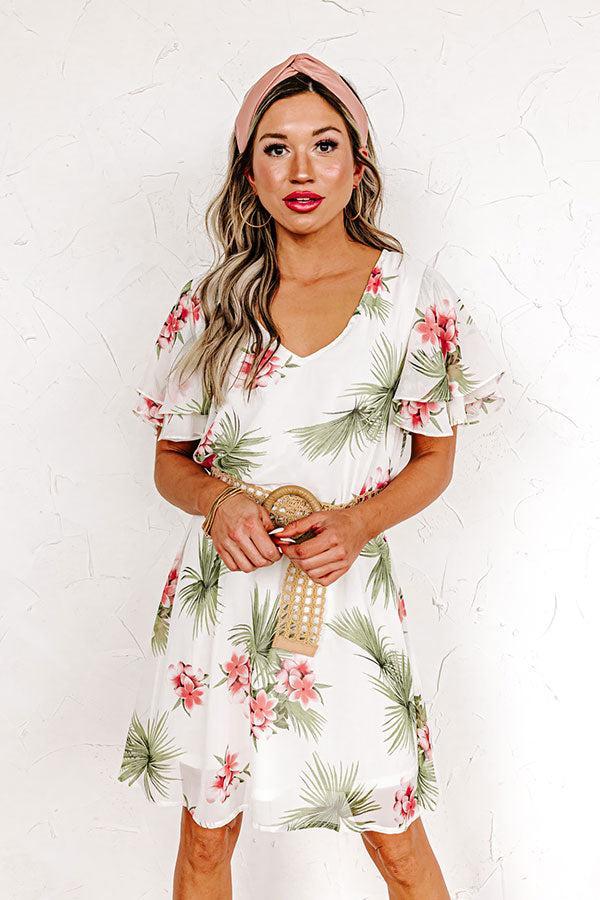 Haute Tropics Shift Dress in White Product Image