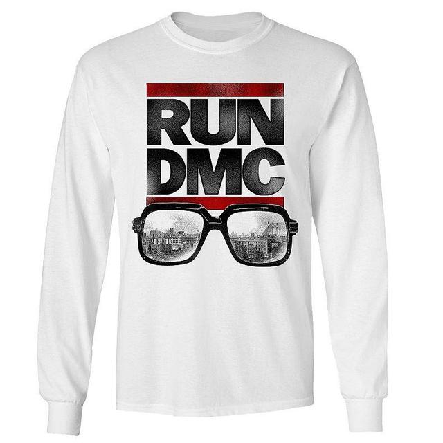 Mens Run DMC Glasses Logo Long Sleeve Tee Product Image