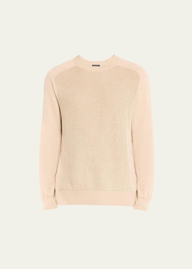 Mens Cotton-Silk Crewneck Sweater Product Image