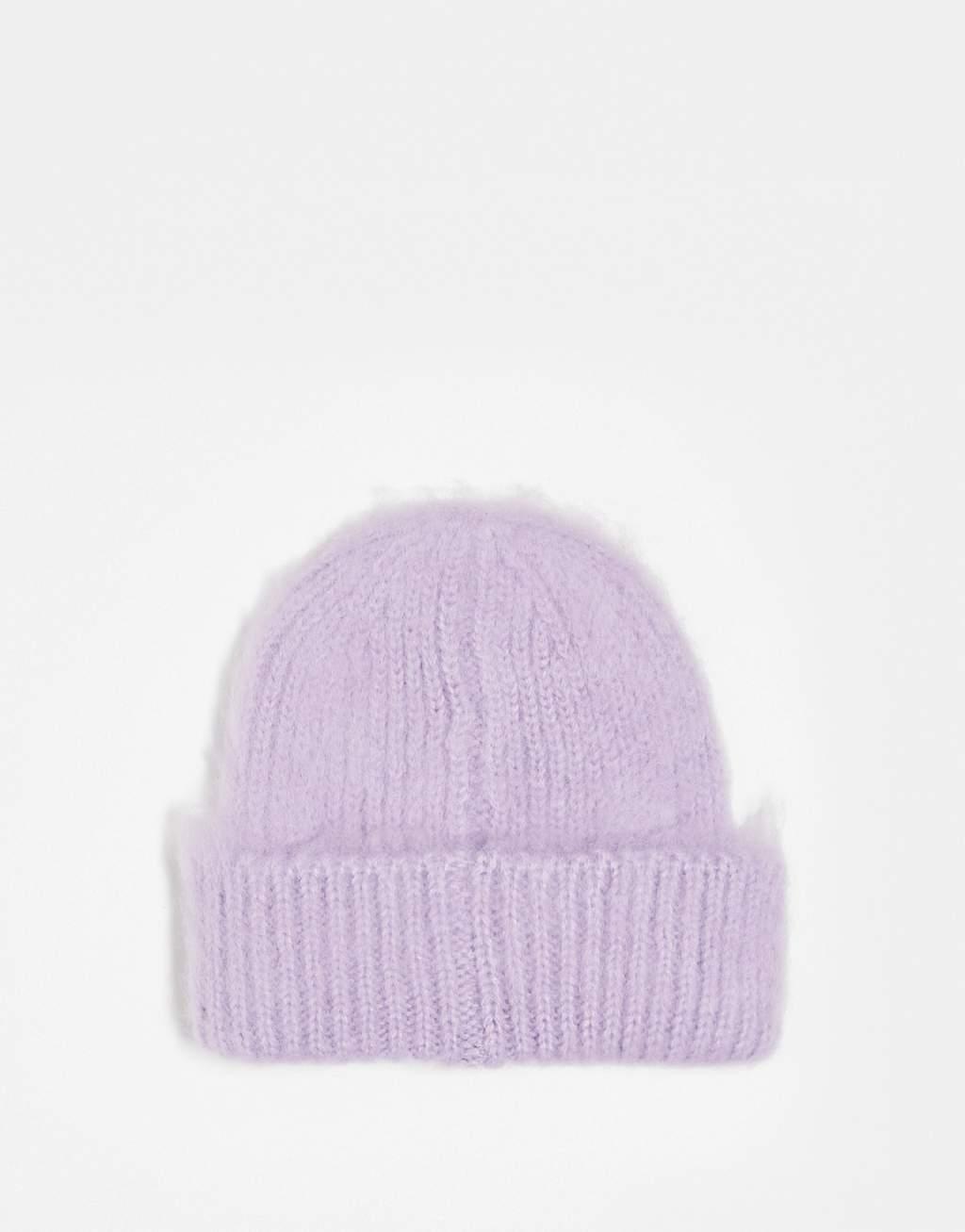 COLLUSION brushed beanie in lilac Product Image