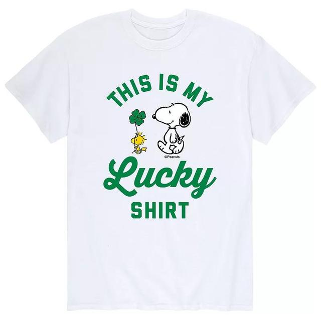 Mens Peanuts Snoopy St. Patricks Day This Is My Lucky Shirt Tee Product Image