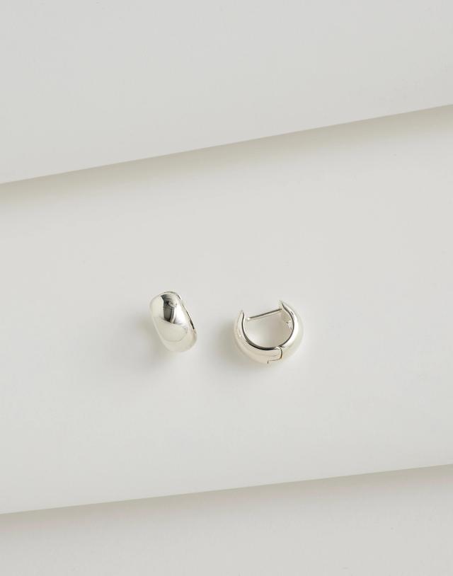 Demi-Fine Chunky Huggie Hoop Earrings Product Image