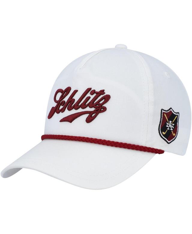 Mens American Needle White Schlitz Rope Snapback Hat Product Image