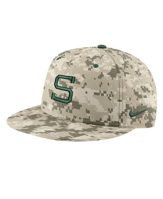 Mens Nike Camo Michigan State Spartans Aero True Baseball Performance Fitted Hat Product Image