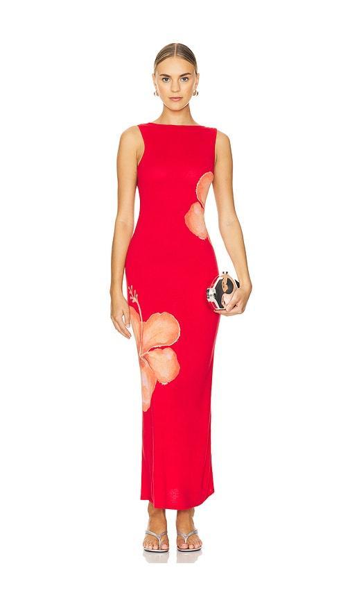 Lovers and Friends Vicenta Maxi Dress in Red & Orange Multi Product Image