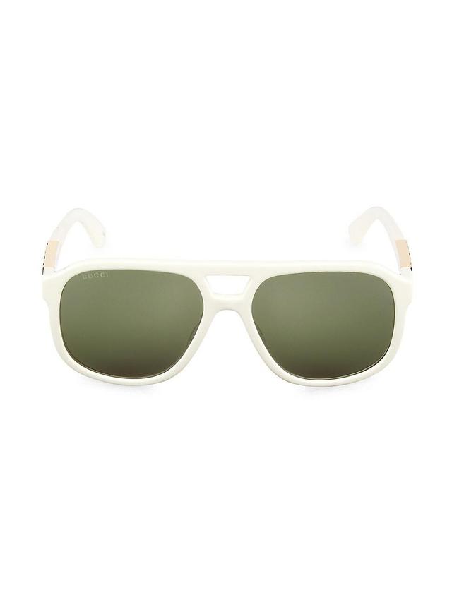 Mens Gucci Sign 58MM Pilot Sunglasses Product Image