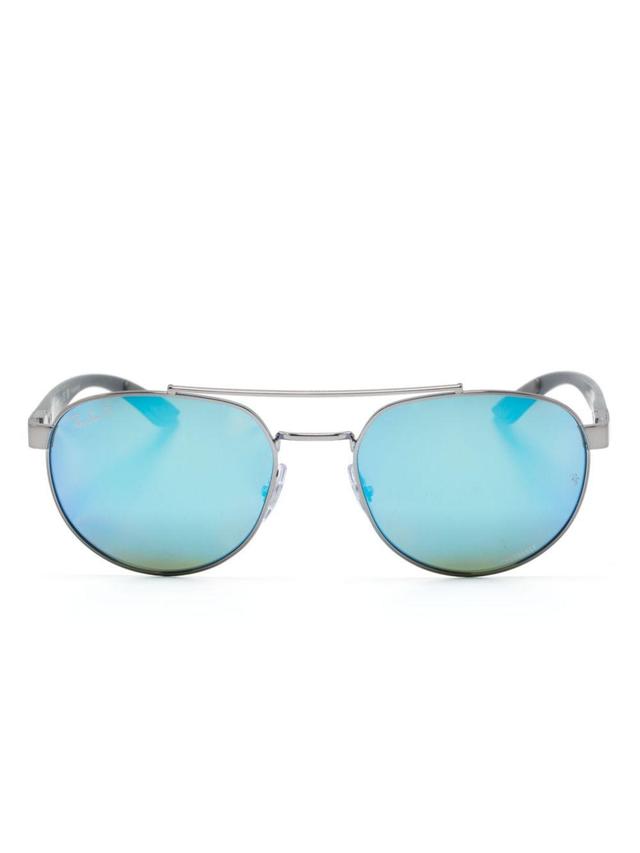 RAY BAN Chromance Aviator-frame Sunglasses In Silver Product Image