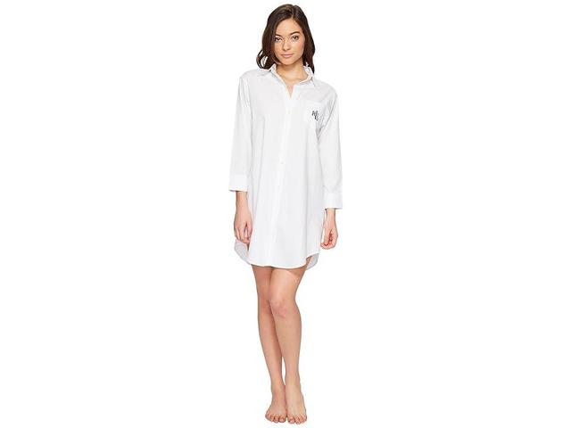 Lauren Ralph Lauren Roll-Cuff Sleepshirt Nightgown Product Image