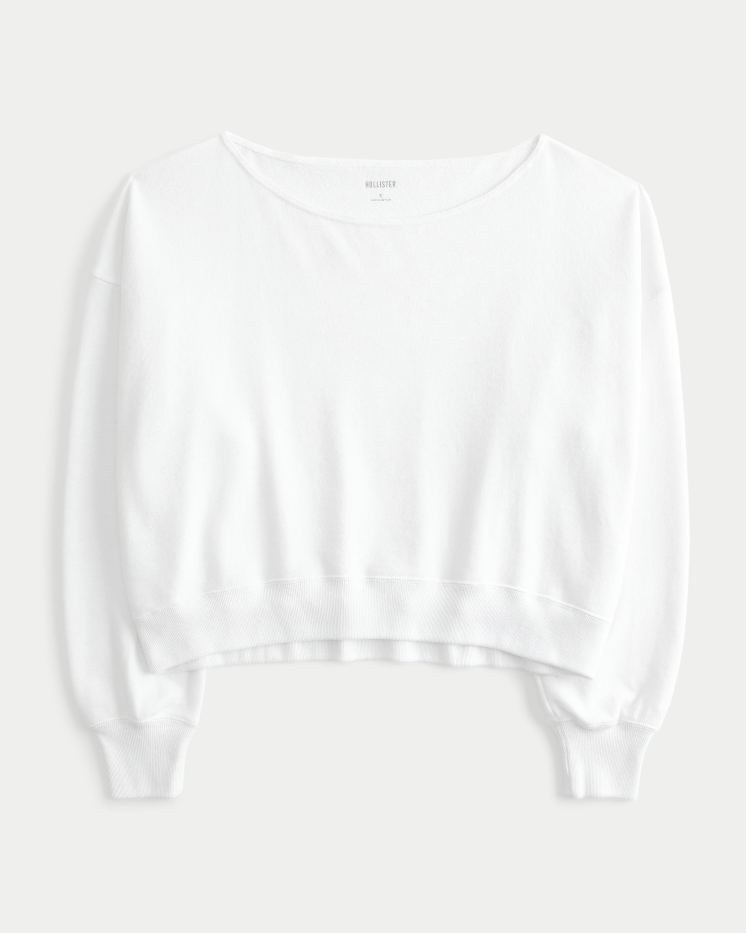 Easy Off-the-Shoulder Terry Sweatshirt Product Image