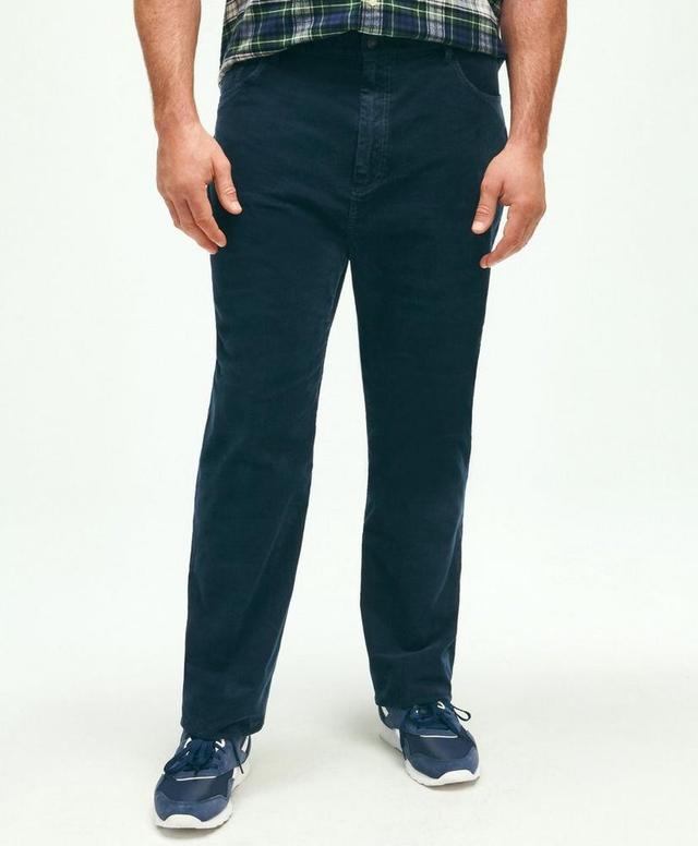 Big & Tall Five-Pocket Stretch Corduroy Cotton Pants Product Image