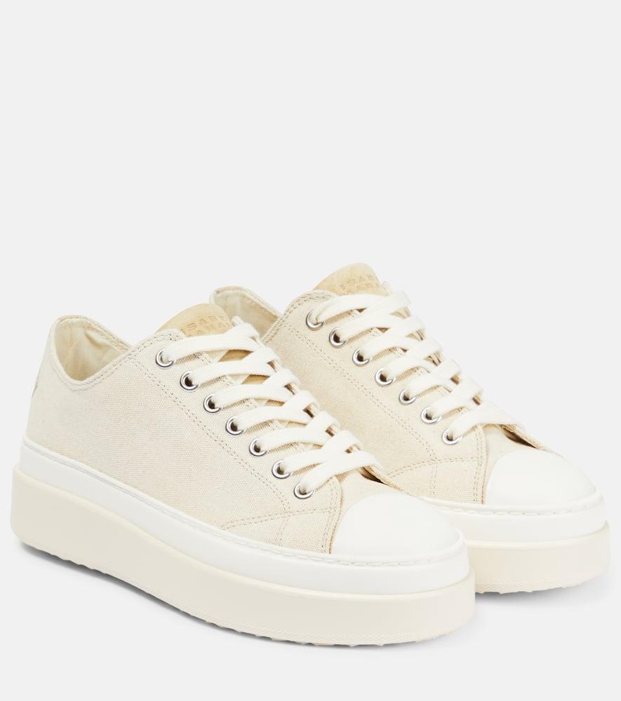 ISABEL MARANT Austen Suede-trimmed Sneakers In Brown Product Image