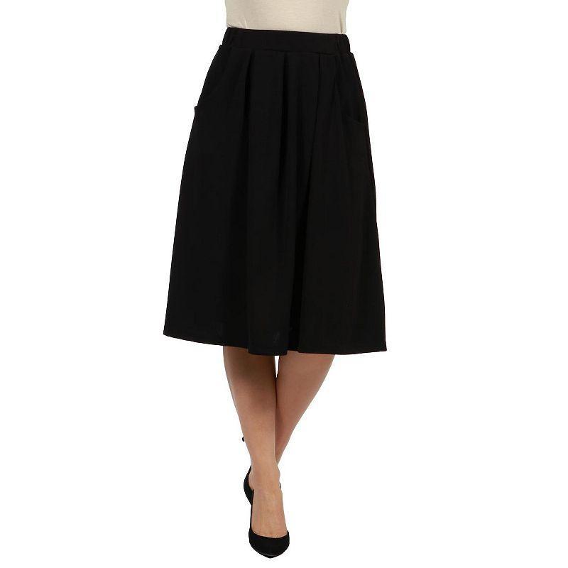 Womens 24seven Comfort Apparel Classic Knee-Length Skirt Product Image