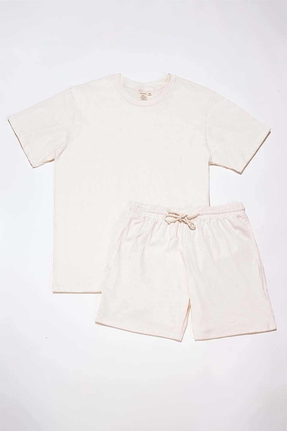 Women's Organic Natural Pack: Athletic Shorts + Unisex Style Tee Product Image