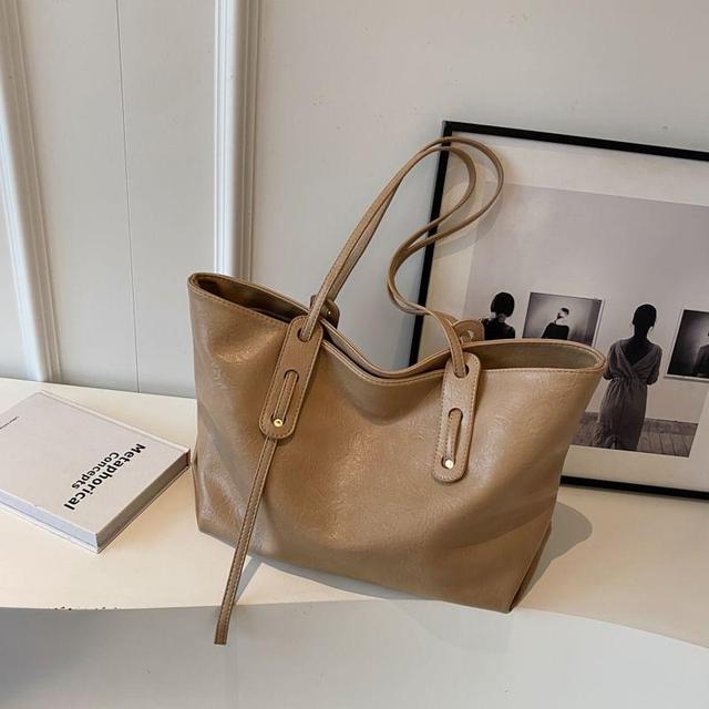 Faux Leather Tote Bag Product Image