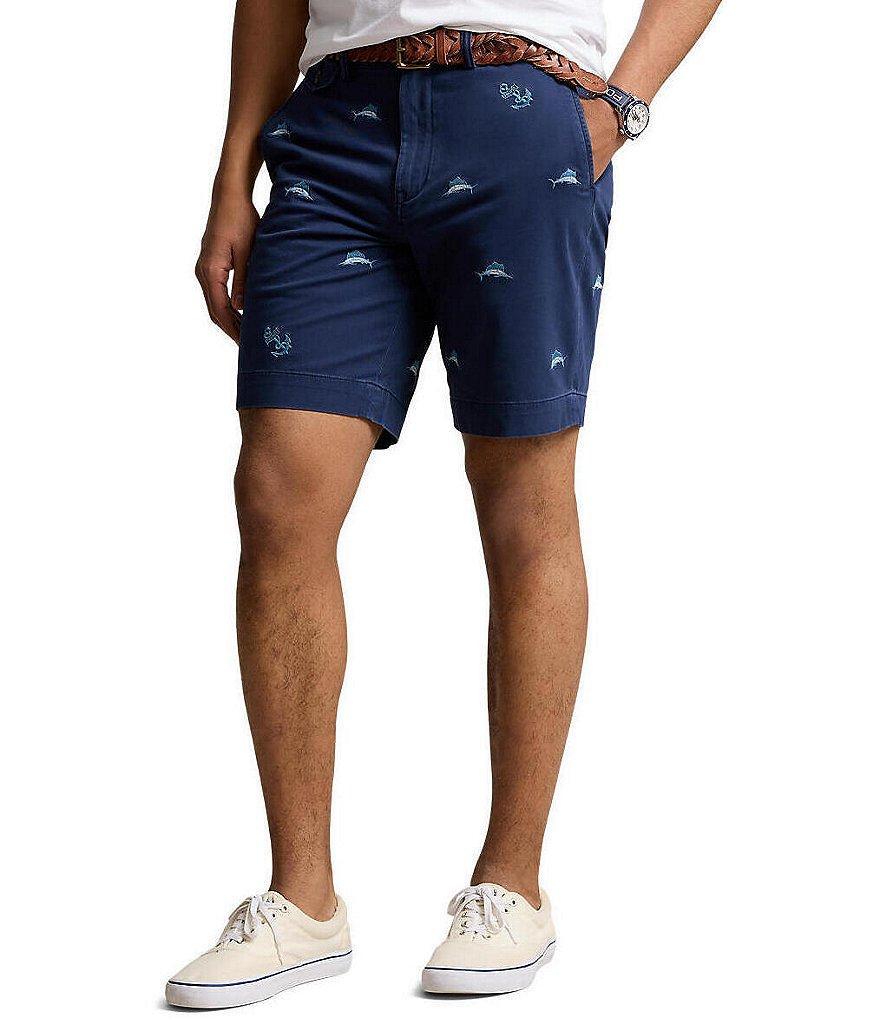 Polo Ralph Lauren Printed Stretch Chino 7#double; Inseam Shorts Product Image