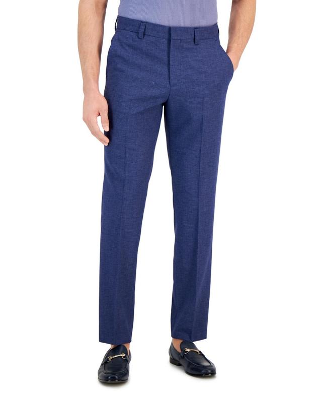 Hugo by Hugo Boss Mens Modern-Fit Micro-Grid Superflex Suit Pants Product Image