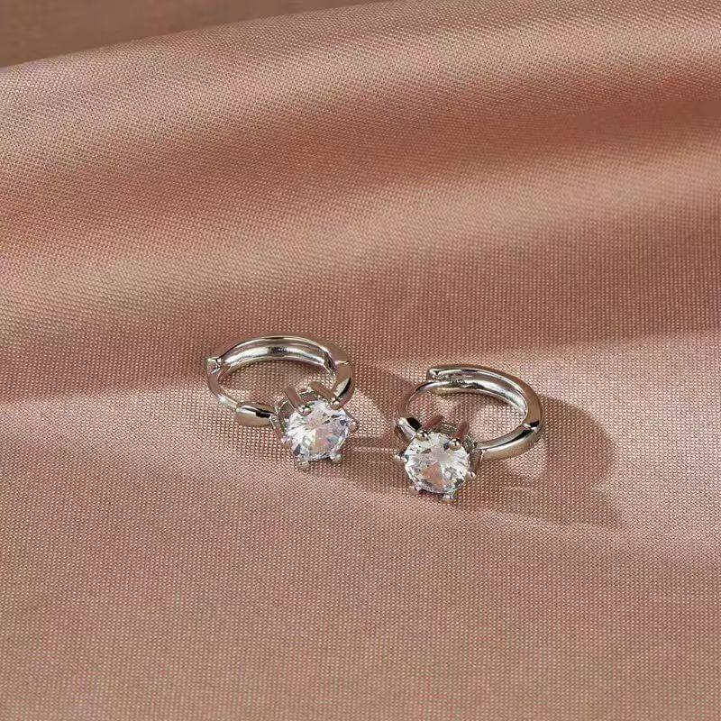 Rhinestone Alloy Huggie Earring Product Image