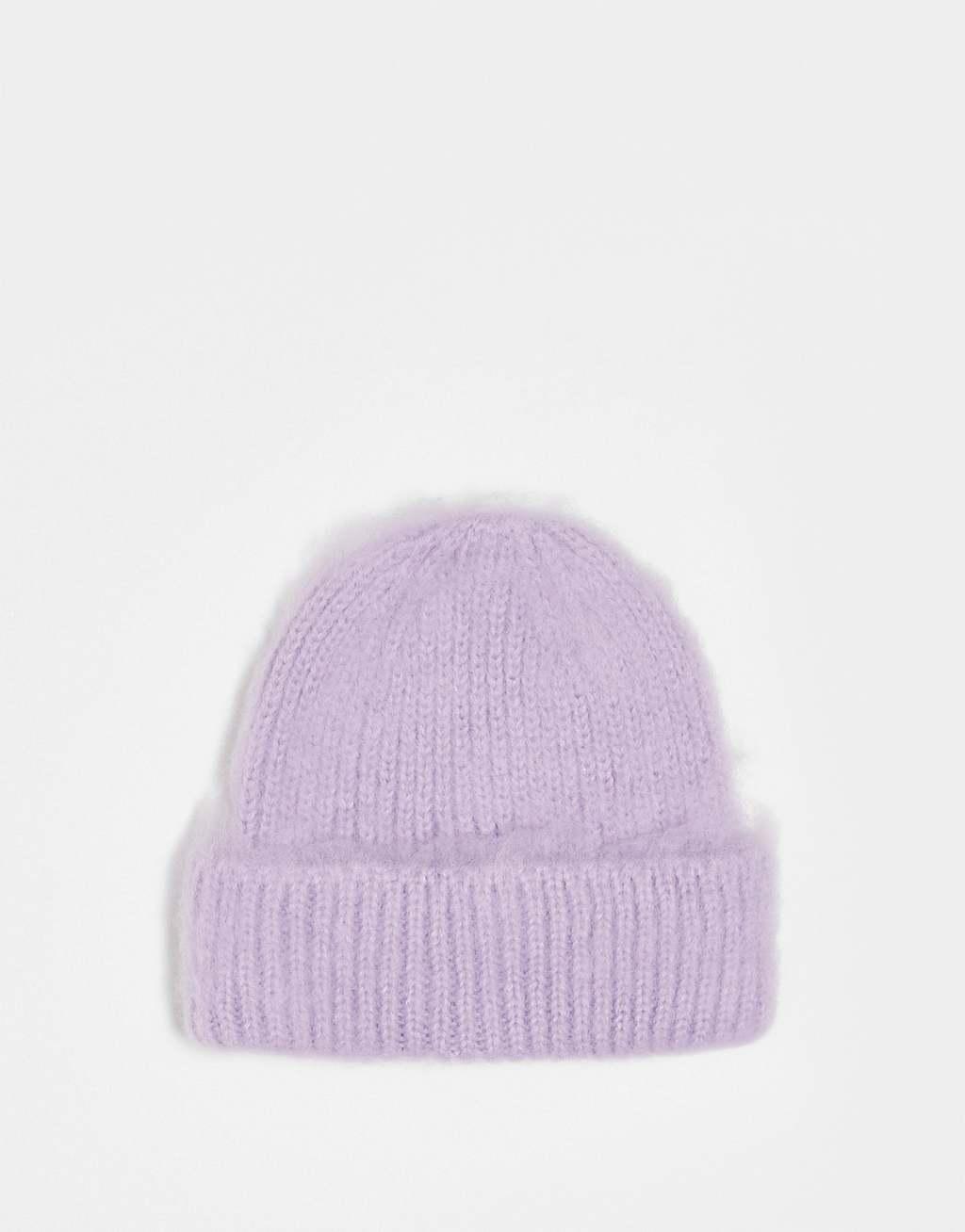 COLLUSION brushed beanie in lilac Product Image