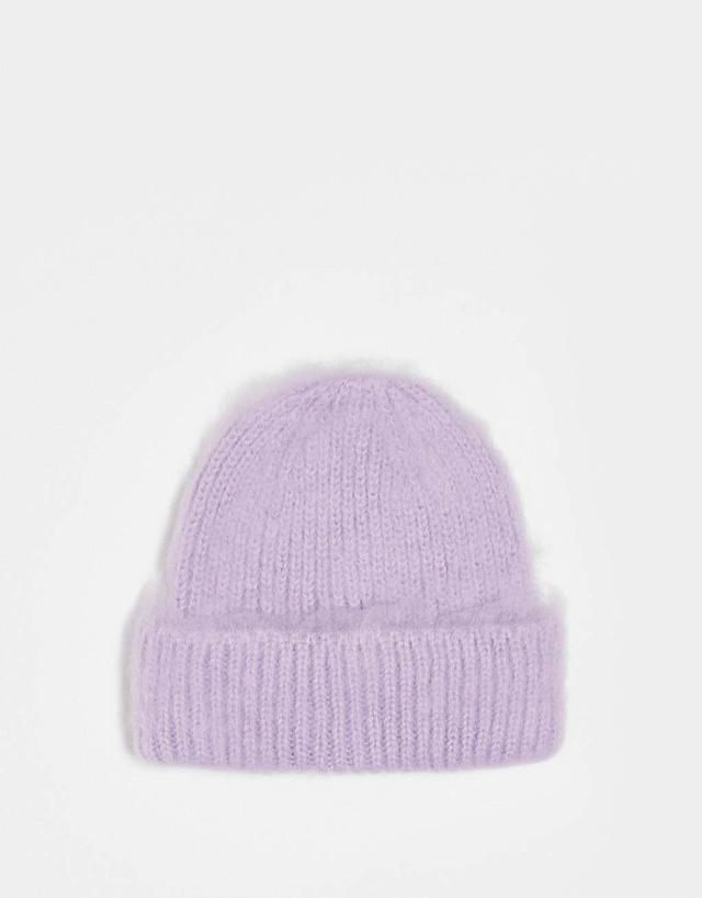 COLLUSION brushed beanie in lilac Product Image