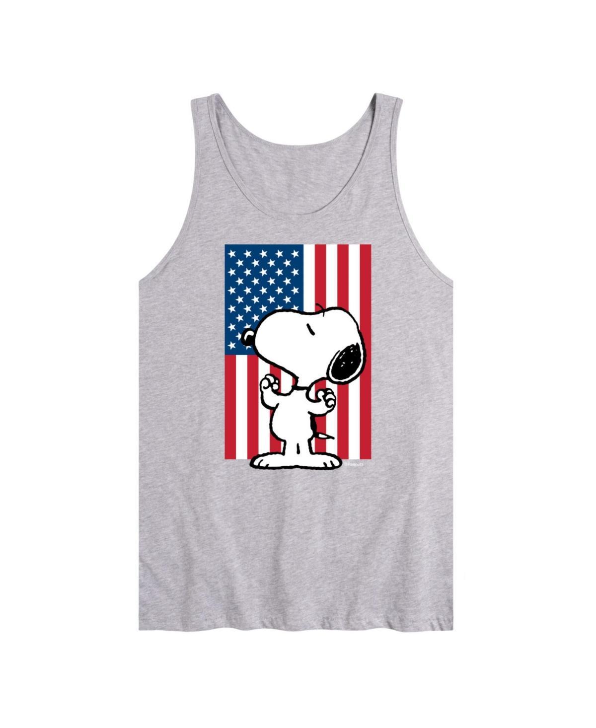 Mens Peanuts Snoopy USA Flag Tank Top Product Image