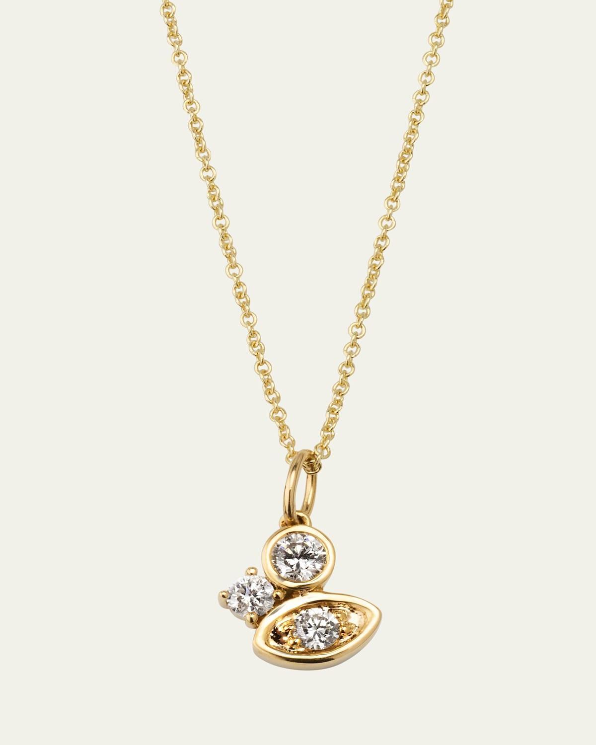 Diamond Marquise Eye Cluster Charm Necklace Product Image