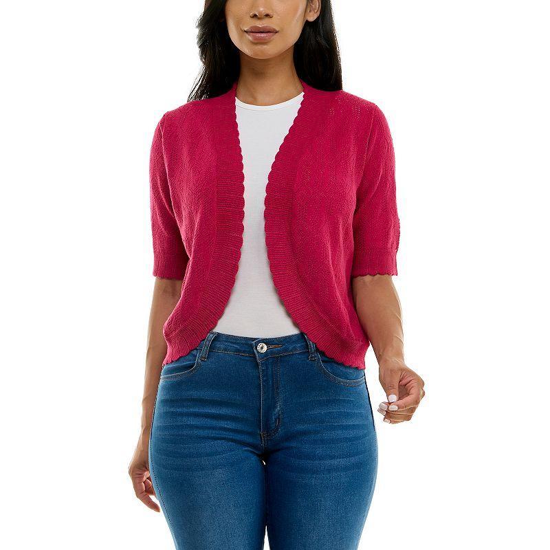 Womens Nina Leonard Scalloped Hem Bolero Product Image