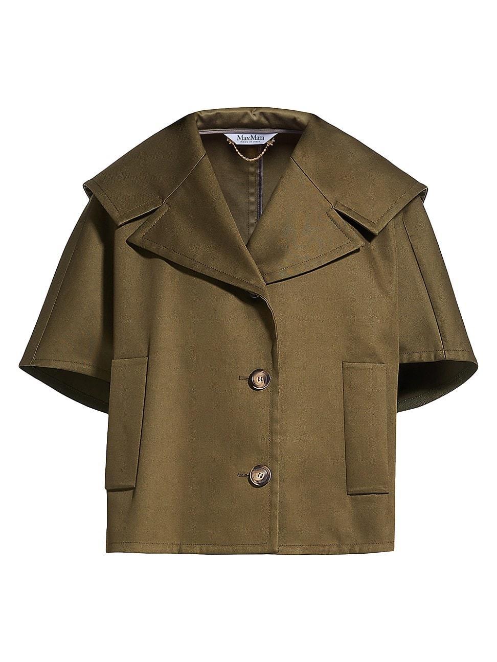 Max Mara Canossa Cotton Gabardine Cape Jacket product image