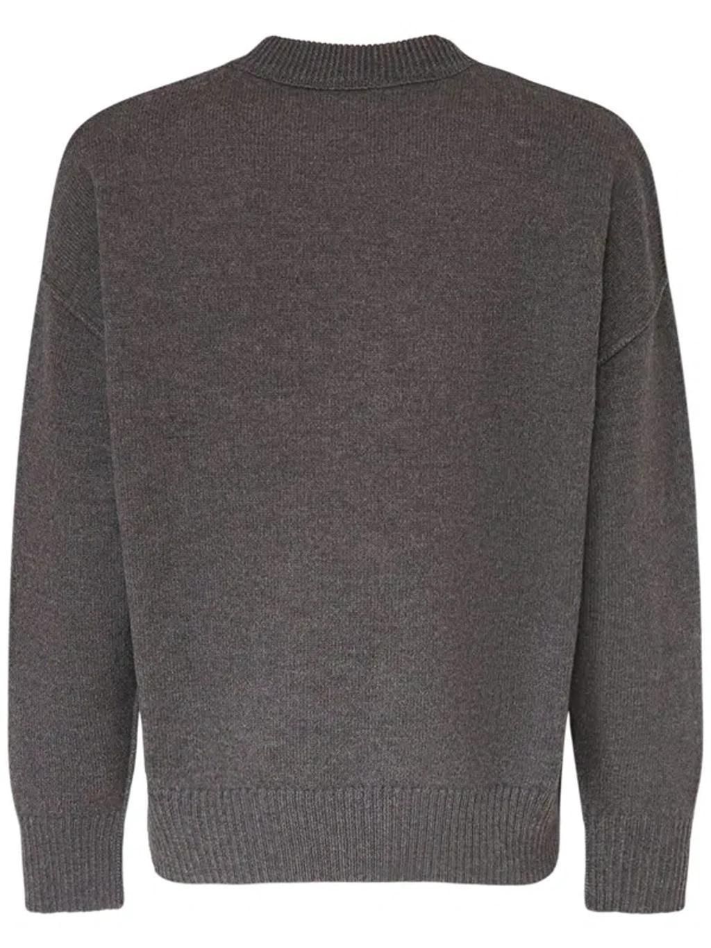 Ami Sweaters Grey Product Image