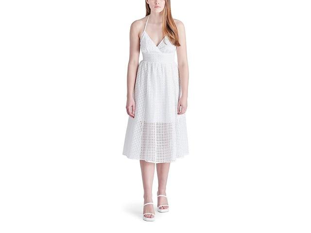 Steve Madden Denise Eyelet Cotton Halter Midi Dress Product Image