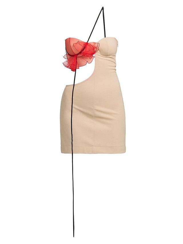 Womens Exploding Flower Cut-Out Minidress Product Image