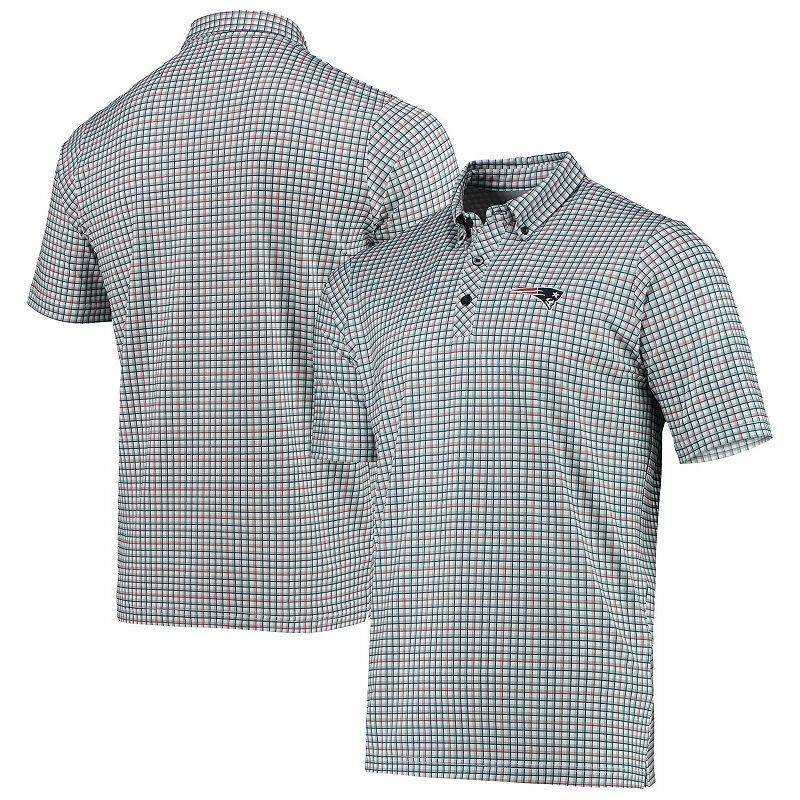 Mens Antigua Gray/Navy New England Patriots Deliver Button-Down Polo Product Image