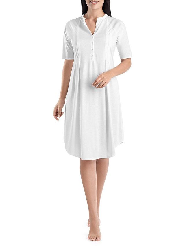 Womens Cotton Deluxe Short-Sleeve Night Gown Product Image