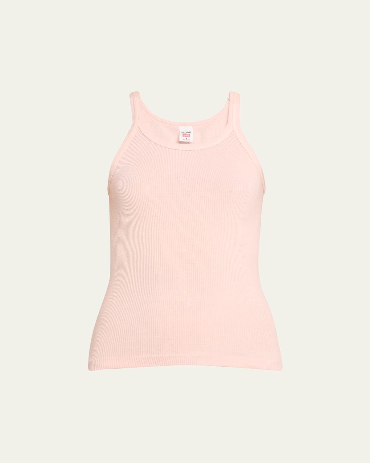 Re/Done Ribbed Cotton Tank Top Product Image