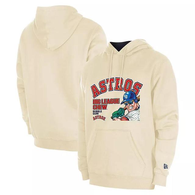 Mens New Era Cream Houston Astros Big League Chew Pullover Hoodie Product Image